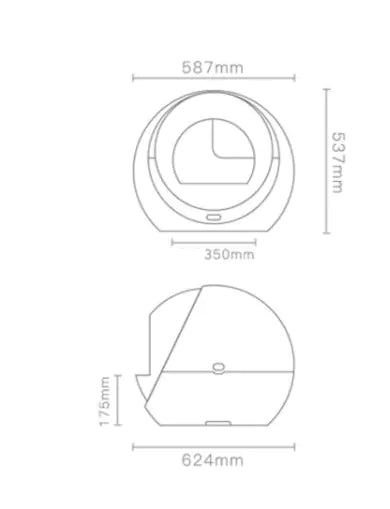 Automatic Rotating Cat Litter Box with Detachable Door